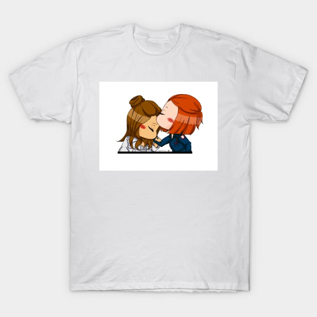 Forehead Kiss T-Shirt by riozaki21